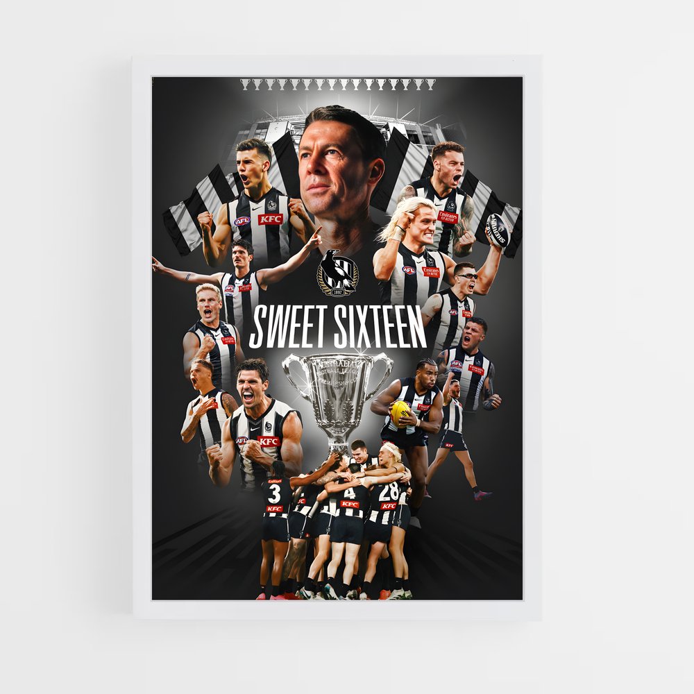 Poster Magpies en Or – affiche Football australien (vue 3)
